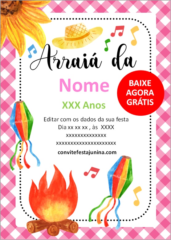 convite de festa junina