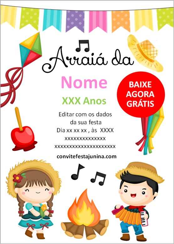 festa junina convite