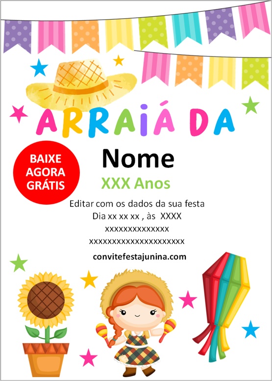 convite festa junina criativo