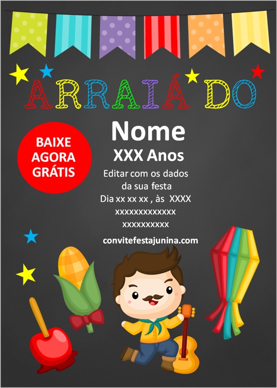 festa junina convite