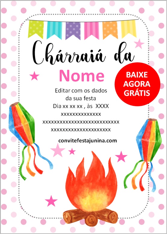 Convites Chá de Bebê Menina convites