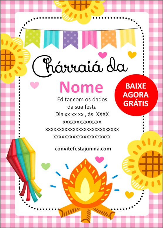 Cha de Bebe Festa Junina Menina