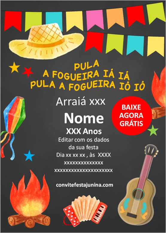 convite festa junina online gratis