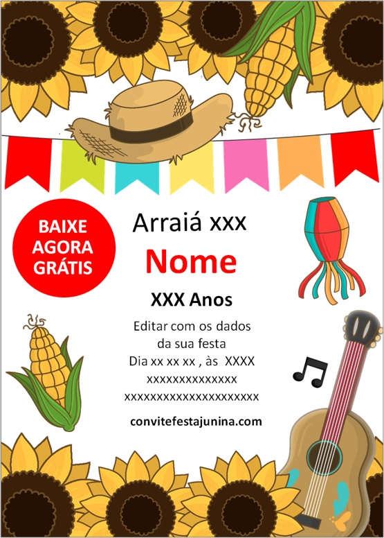 convite para festa junina