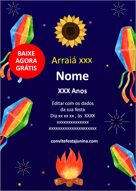 festa junina convite