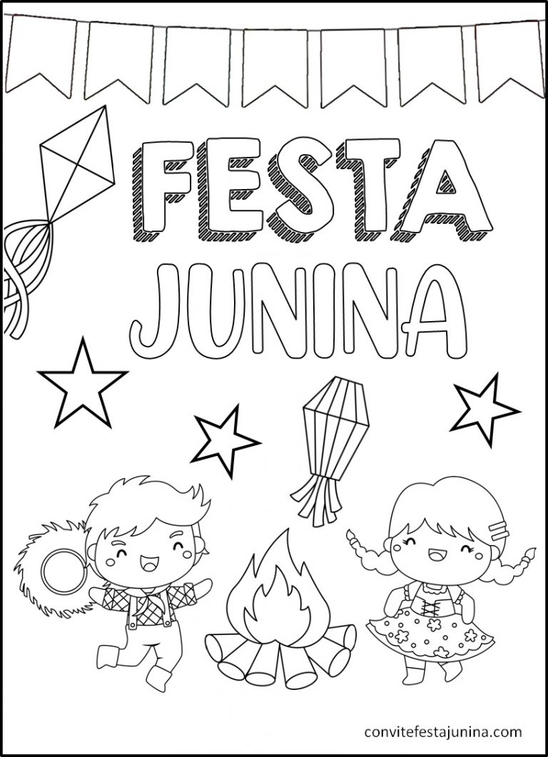 Desenhos para Colorir Festa Junina